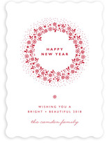 Red Wreath Holiday Non-Photo Cards