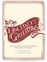 Vintage Greetings Holiday Non-Photo Cards