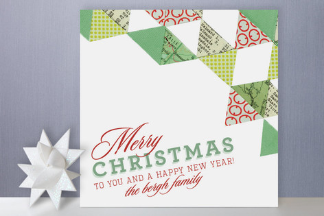 Quilted Christmas Holiday Non-Photo Cards