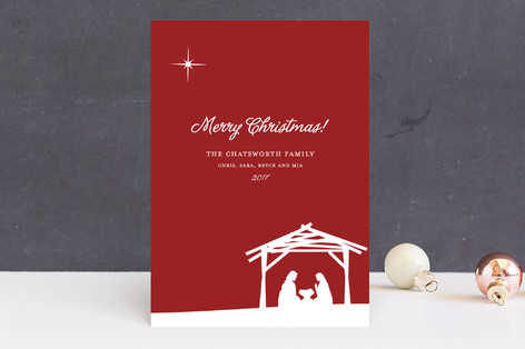 Away In a Manger Holiday Non-Photo Cards