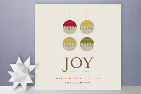 Organic Ornament Holiday Non-Photo Cards