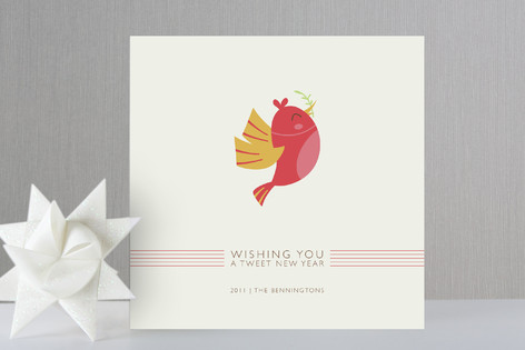 Tweet New Year Holiday Non-Photo Cards