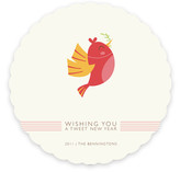 Tweet New Year Holiday Non-Photo Cards
