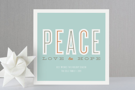 Peace Love & Hope Holiday Non-Photo Cards