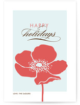 Frosted Poppy Holiday Non-Photo Cards