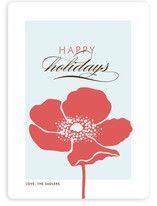 Frosted Poppy Holiday Non-Photo Cards