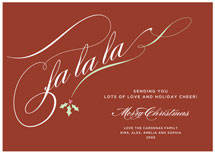 Holly Soiree Holiday Non-Photo Cards, by sweet street gals