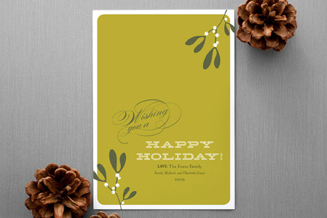 Mistletoe Holiday Non-Photo Cards
