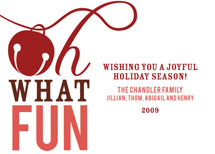 Oh What Fun Holiday Non-Photo Cards, by Frooted Design