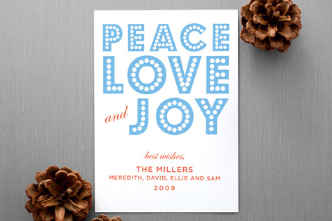 float+peace holiday non-photo card by Float Paperie