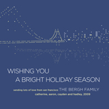 Night Lights SF Holiday Non-Photo Cards, by sweet street gals