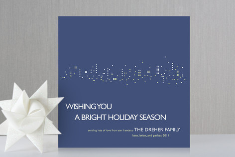 Night Lights Holiday Non-Photo Cards