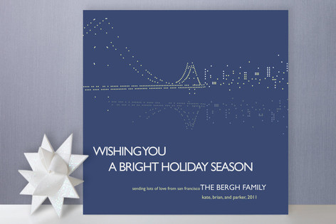 Night Lights SF Holiday Non-Photo Cards