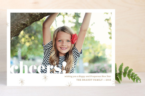 Sparkle Cheers New Year's Photo Cards