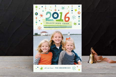 Retro Flair New Year's Photo Cards