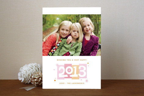 Color Blocks New Year's Photo Cards