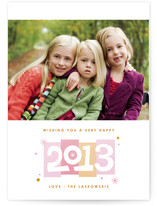 Color Blocks New Year's Photo Cards