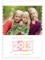 Color Blocks New Year's Photo Cards