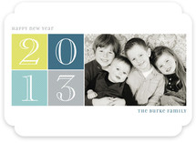 Brightly Gridded New Year's Photo Cards