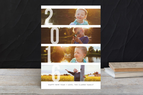 Stacked Photos New Year's Photo Cards