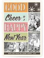 Retro Cheer New Year's Photo Cards