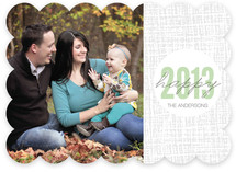 Plaid Dot New Year New Year's Photo Cards