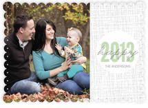 Plaid Dot New Year New Year's Photo Cards