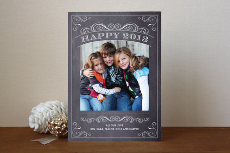 Chalkboard New Year's Photo Cards