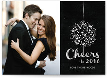 Elegant Ball Drop New Year's Photo Cards
