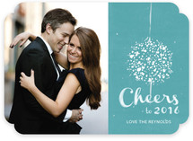 Elegant Ball Drop New Year's Photo Cards