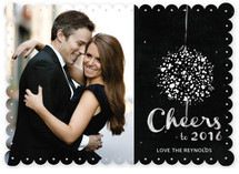 Elegant Ball Drop New Year's Photo Cards