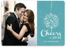 Elegant Ball Drop New Year's Photo Cards