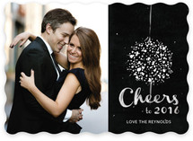 Elegant Ball Drop New Year's Photo Cards