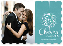 Elegant Ball Drop New Year's Photo Cards