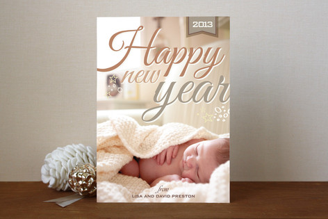 Stars and Bubbles New Year's Photo Cards