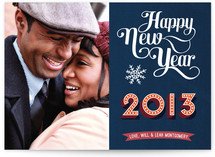 Typographic New Year New Year's Photo Cards