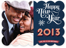 Typographic New Year New Year's Photo Cards