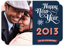 Typographic New Year New Year's Photo Cards
