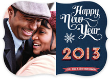 Typographic New Year New Year's Photo Cards