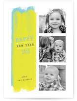 Paint Strokes New Year's Photo Cards