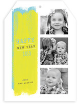 Paint Strokes New Year's Photo Cards