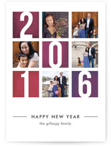 Color Blocks New Year's Photo Cards