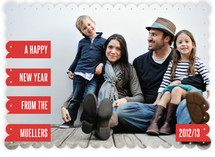 Striped Minimal New Year's Photo Cards
