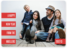 Striped Minimal New Year's Photo Cards