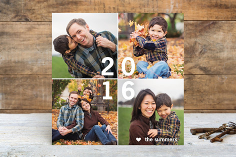New Year Tiles New Year's Photo Cards