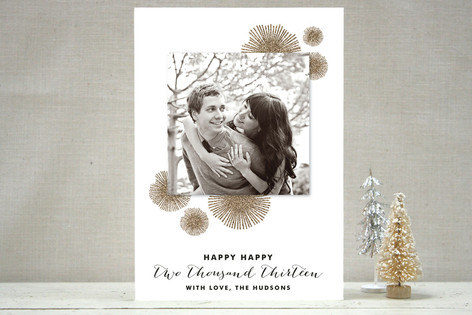 Bursting Glitter New Year's Photo Cards