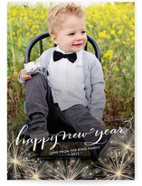 Sparkler New Year's Photo Cards