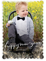 Sparkler New Year's Photo Cards