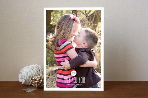 Modern Spot New Year's Photo Cards