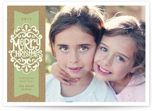 Kraft Ribbon New Year's Photo Cards